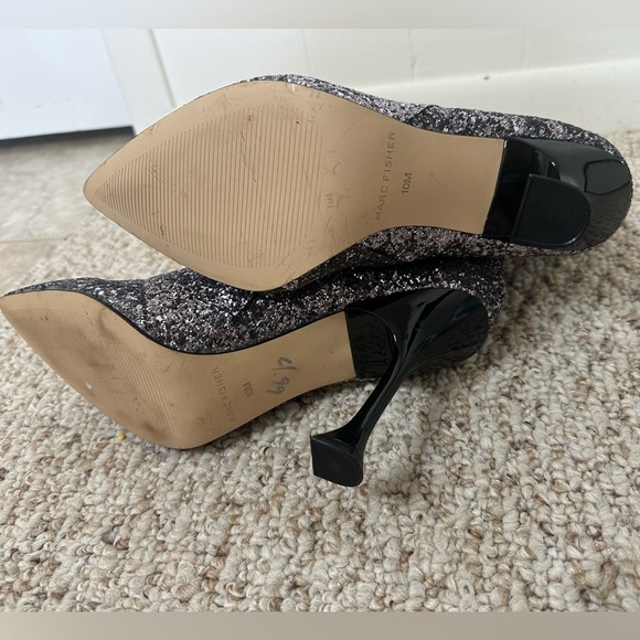 Marc Fisher Stolla shimmer sparkle bootie heels womens size 10M - Picture 10 of 10